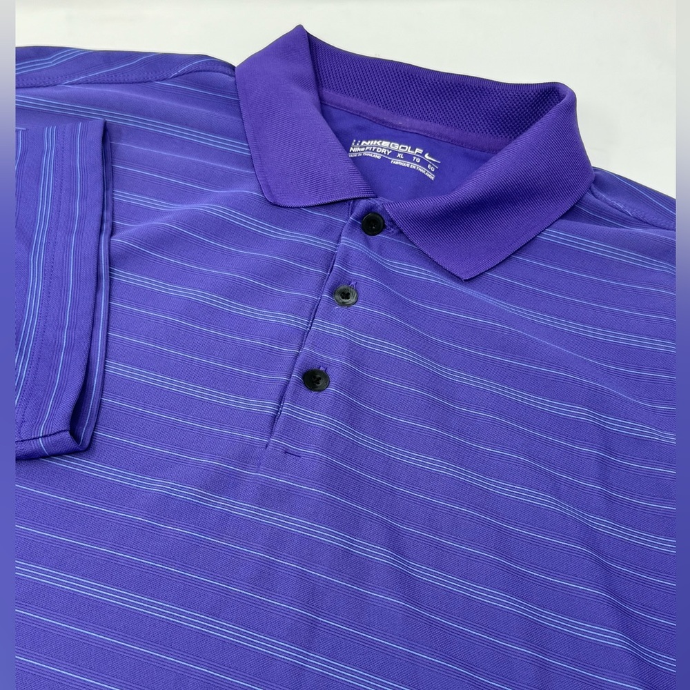 Nike Golf Fit Dry Men’s Short Sleeve Golf Polo Purple w/Swoosh Sz XL S9
